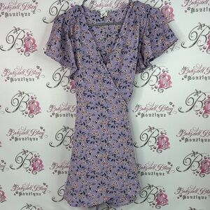 Twik Simons dress flowers purple lilac  Lavender Floral Mini Dress